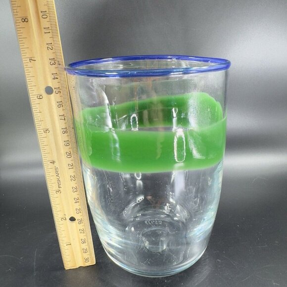 Kosta Boda Unica Hand Blown Glass Vase Green UV Manganese 365nm Glow Glass VTG - Picture 7 of 16